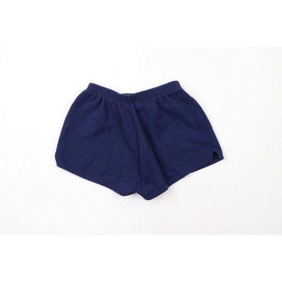 Vtg 80s MacGregor Womens Medium Spell Out Hot Shorts Booty Shorts Navy Blue USA - Picture 5 of 7